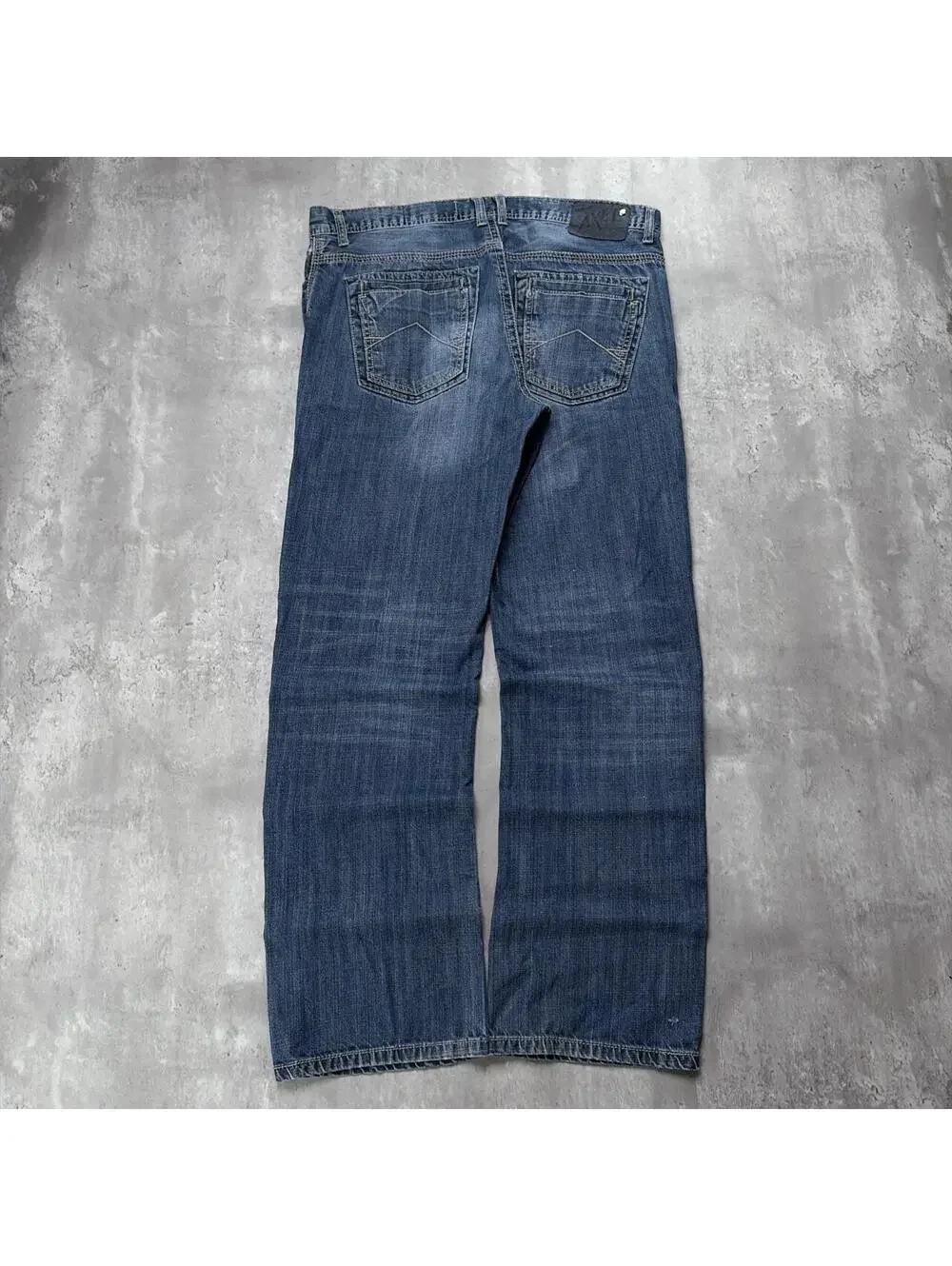 Y2K Blue Axel Grunge Gothic Baggy Skater Denim Jeans